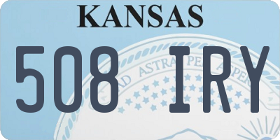 KS license plate 508IRY