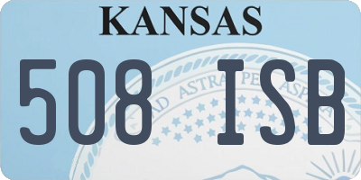 KS license plate 508ISB