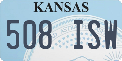 KS license plate 508ISW