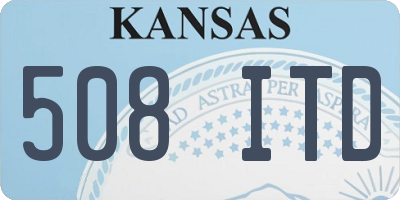 KS license plate 508ITD