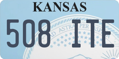 KS license plate 508ITE