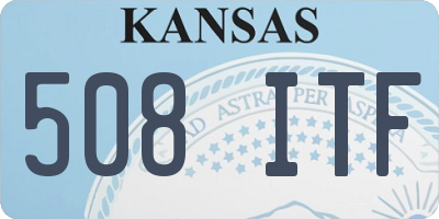 KS license plate 508ITF