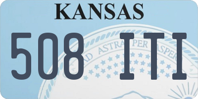KS license plate 508ITI