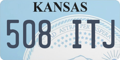 KS license plate 508ITJ