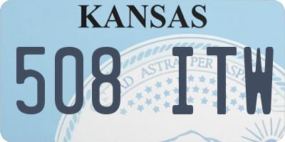 KS license plate 508ITW