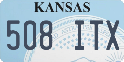 KS license plate 508ITX