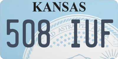 KS license plate 508IUF