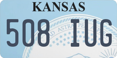 KS license plate 508IUG