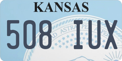 KS license plate 508IUX