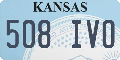 KS license plate 508IVO