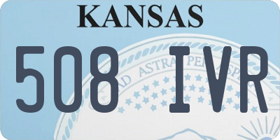 KS license plate 508IVR