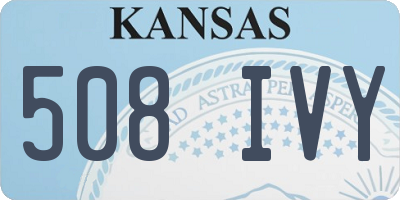 KS license plate 508IVY