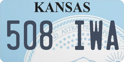 KS license plate 508IWA