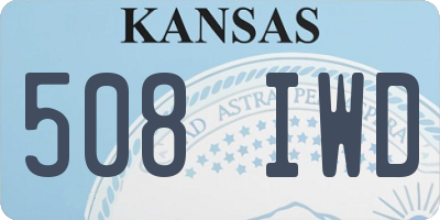 KS license plate 508IWD