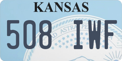 KS license plate 508IWF