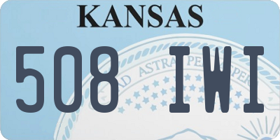 KS license plate 508IWI