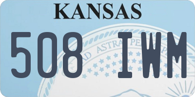KS license plate 508IWM