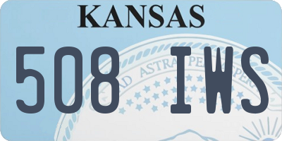 KS license plate 508IWS