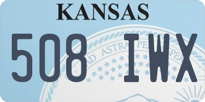 KS license plate 508IWX