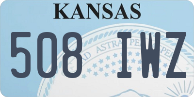 KS license plate 508IWZ