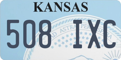 KS license plate 508IXC