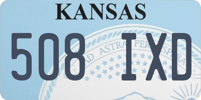 KS license plate 508IXD