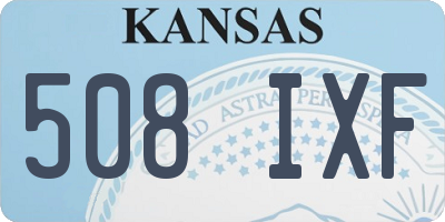KS license plate 508IXF