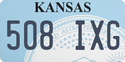 KS license plate 508IXG