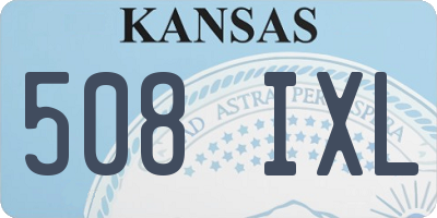 KS license plate 508IXL