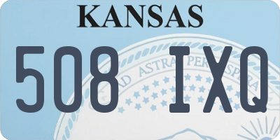 KS license plate 508IXQ