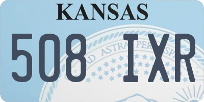 KS license plate 508IXR