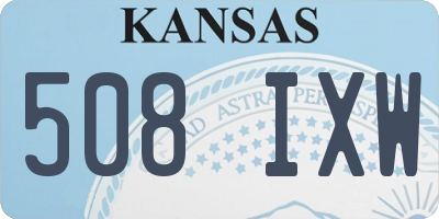 KS license plate 508IXW