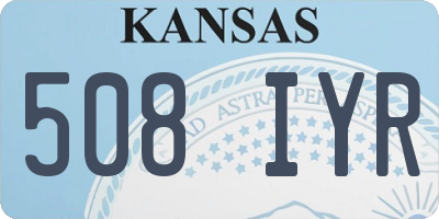 KS license plate 508IYR