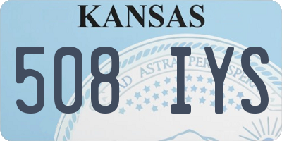 KS license plate 508IYS
