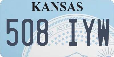 KS license plate 508IYW