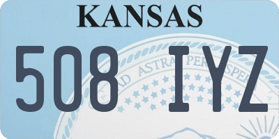 KS license plate 508IYZ