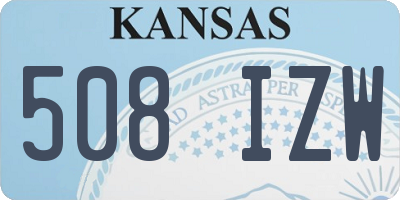 KS license plate 508IZW
