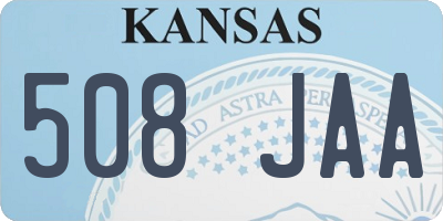 KS license plate 508JAA