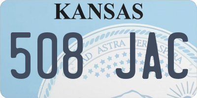 KS license plate 508JAC