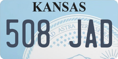 KS license plate 508JAD