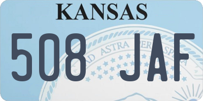 KS license plate 508JAF