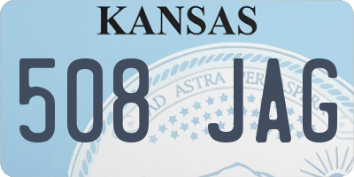 KS license plate 508JAG