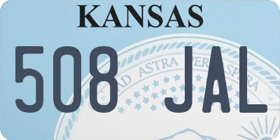 KS license plate 508JAL