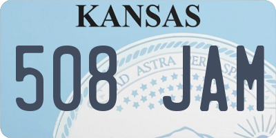 KS license plate 508JAM
