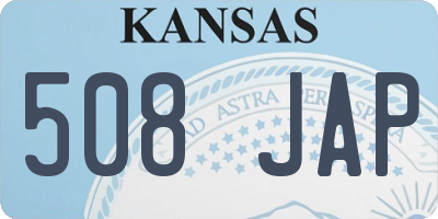KS license plate 508JAP