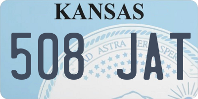 KS license plate 508JAT