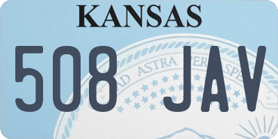 KS license plate 508JAV