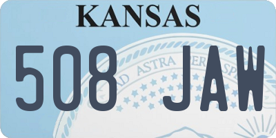 KS license plate 508JAW