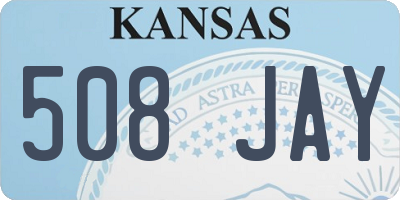 KS license plate 508JAY