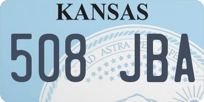 KS license plate 508JBA